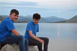 Dillan and Jude at Loch Broom, Ullapool