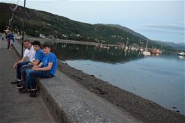 Michael, Jude and Dillan on Shore Street, Ullapool