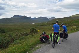 Turning off the main road towards the Summer Isles at Drumrunie