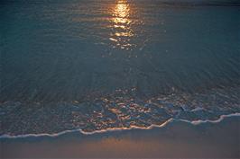 The clear waters of Achmelvich at sunset