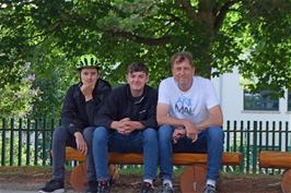 Jude, Dillan and Michael outside Inverness youth hostel