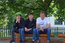 Jude, Dillan and Michael outside Inverness youth hostel