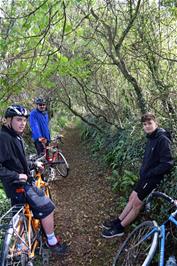 A coffee and Danish Pastry break at the start of the footpath to the Avon Railway, although today we were reaching the railway path via Loddiswell