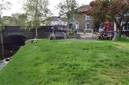 Another coffee stop by the river at Harbertonford - the chap with the dog kindly took the next photo for us