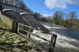 The HEP station on the river Dart at Totnes, in full flow today after the recent rains