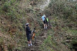 Climbing the steps on the Fisherman's Path