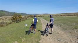 Heading offroad towards Lydford from West Blackdown, running parallel to the course of the old railway