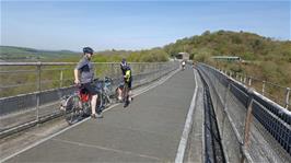 Tao and Dillan on Meldon Viaduct, near Okehampton