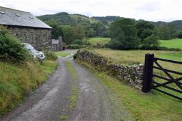 Looking back to the track we followed past the play park, Satterthwaite