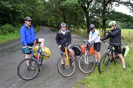 Tao, Dillan, George and Jude at Bowkerstead Farm camp site