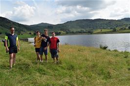 Tao, Jude, George and Dillan by the Devil's Punchbowl, otherwise known as Watendlath Tarn