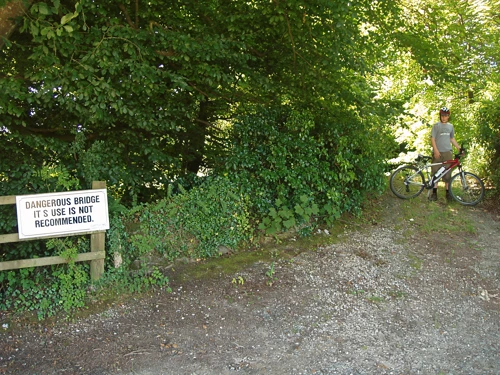 Zac on the small side bridge near Diptford - new photo for 2024