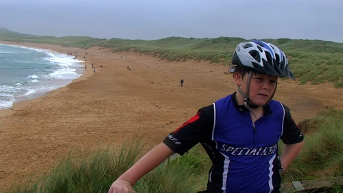 Ash at Constantine Bay, just a few hundred metres from the hostel.