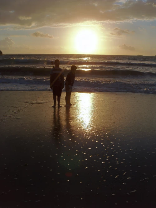 Sunset at Treyarnon Bay.