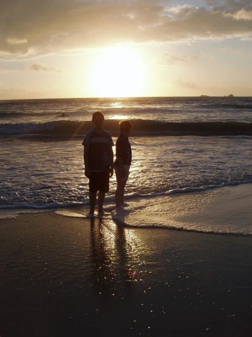 Sunset at Treyarnon Bay.