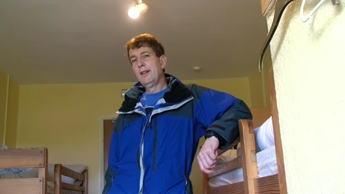 Michael, preparing to leave Treyarnon Bay Youth Hostel
