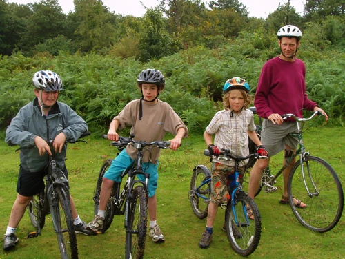 Ashley F, Donald, Ashley T and Tom near Hembury fort - new photo for 2024