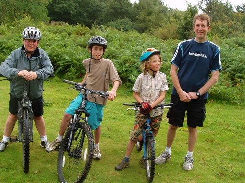 Ashley F, Donald, Ashley T and Michael near Hembury fort - new photo for 2024